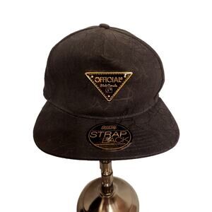 OFFICIAL® STATE DRUNKS LX-1 STRAPBACK HAT – BLACK & GOLD – LEATHER LOOK – RARE